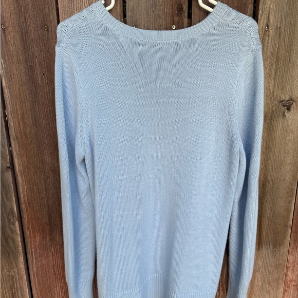 Ann Taylor Factory Light Blue Cable Knit Sweater Size Medium - Picture 11 of 15